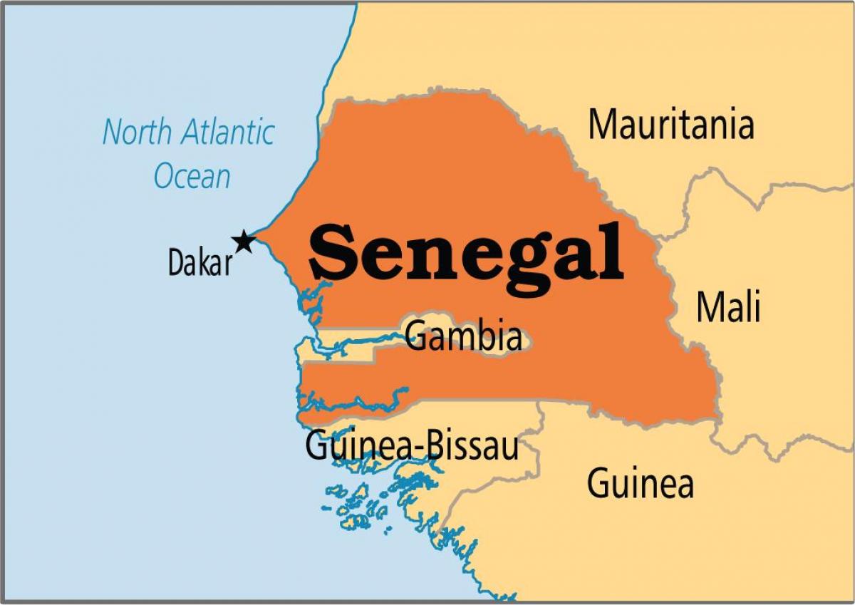 Senegal no mapa