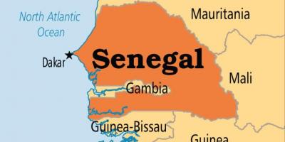 Mapa de dakar, Senegal