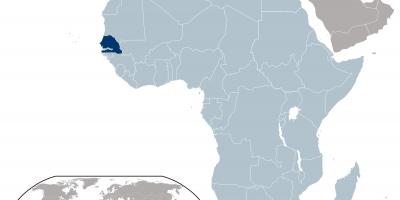 Mapa do Senegal localização no mundo