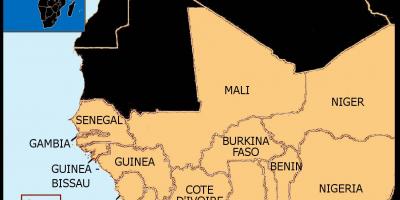 Mapa do Senegal mapa da áfrica ocidental