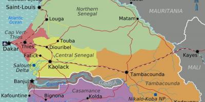 Mapa do Senegal político